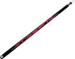 Players K 2770 Kandy Black/Red Leather Flames Pool/Billiards Cue Stick 