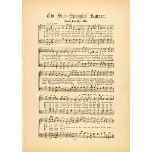  1894 Star Spangled Banner National Anthem Sheet Music 