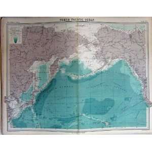  Map North Pacific Ocean Alaska Hawaii Japan Bering Sea