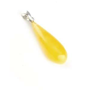  Large Butterscotch Amber Tear Pendant Amber Collection Jewelry