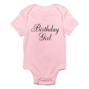 com Birthday Girl Black Script First Birthday Pink Baby Onesie Shirt 