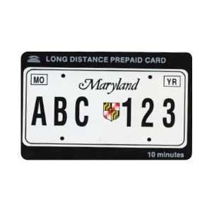   Card Maryland License Plate (With Coat of Arms) USED 