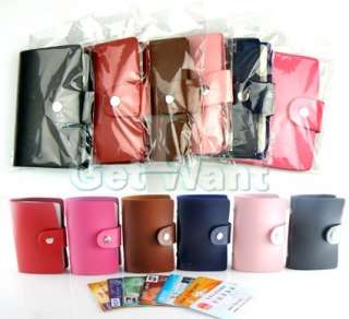 24 Card Bank Business IC Saving Credit Card Organizer Case Pouch 