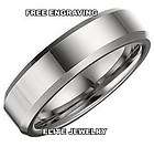 7MM WIDE MENS 14K SOLID WHITE GOLD WEDDING BANDS RING SIZES 4 13 