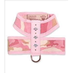  Dog Harness   Tinki Pink Camo w/ Crystal Paws   SM (12 14 