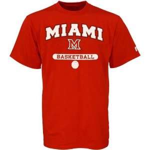   Miami University Redhawks Red Basketball T shirt
