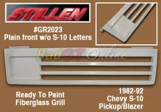 Stillen Fiberglass Euro Grill 1982 92 Chevy S 10/Blazer  