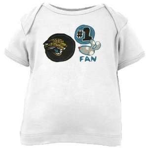    Jacksonville Jaguars Infant White #1 Fan T shirt