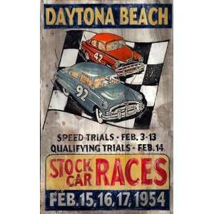  Customizable Daytona Beach Stock Car Races Vintage Style 