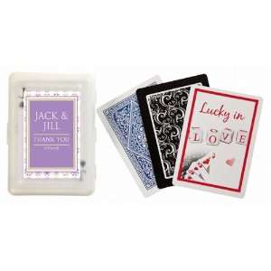 Wedding Favors Purple Spring Theme Personalized Playing Card Favors 