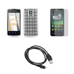  LG G2x (T Mobile) Premium Combo Pack   Clear Thermoplastic 