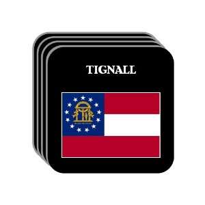 US State Flag   TIGNALL, Georgia (GA) Set of 4 Mini Mousepad Coasters