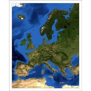  Satellite Map of Europe   Topography and Bathymetry   18 