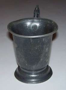 Antique BUSTER BROWN & TIGE PEWTER CHILDRENS CUP Early  