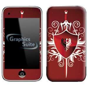  Red Shield Skin for Apple iPod Touch 2G or 3G  Players 