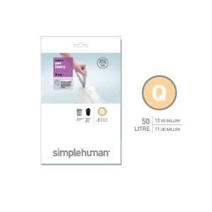  simplehuman 50L Code Q Can Liners   20 Pack   White