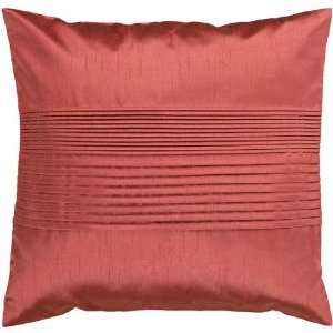  Rusty Red Clay Tuxedo Pleats Decorative Throw Pillow