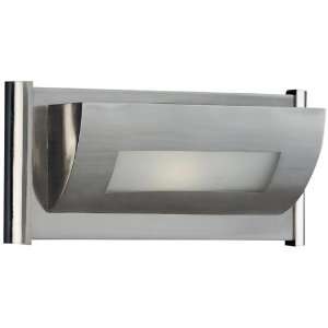  Through Wall Sconce, 6H, BRUSHED STEEL
