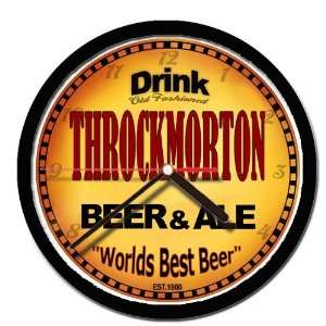  THROCKMORTON beer and ale cerveza wall clock Everything 