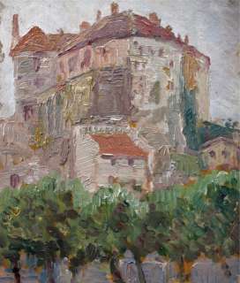CAMILLE BOUCHARD (1889 1973) FRENCH IMPRESSIONIST OIL   CHATEAU 