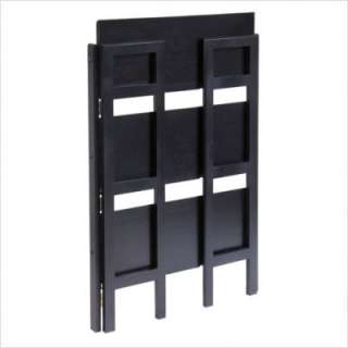 Winsome Basics 39 H Black Folding Three Tier Bookshelf 20896 