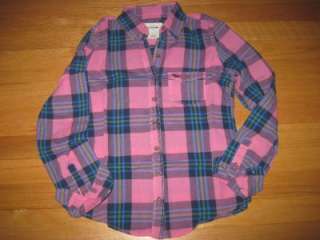 ABERCROMBIE KIDS PLAID LONG SLEEVE BLOUSE/SHIRT GIRL SIZE SMALL or 