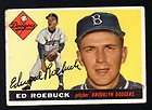 ED ROEBUCK dodgers ROOKIE 1955 TOPPS # 205 FAIR