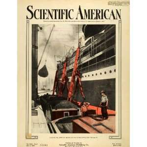  1919 Cover Scientific American Magazine Coal Big Ship 