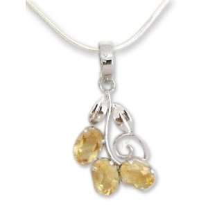  Citrine floral necklace, Bihar Buds Jewelry