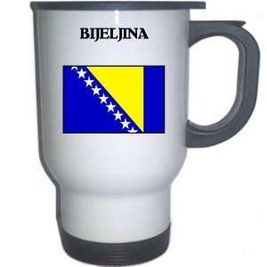  Bosnia   BIJELJINA White Stainless Steel Mug Everything 