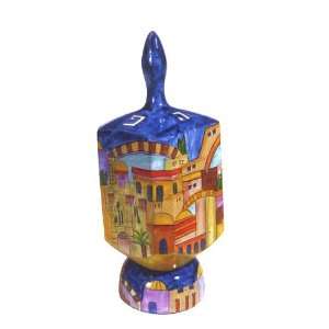  Jumbo Wooden Dreidel with Display Stand   Old City 