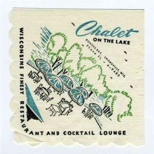   the Lake Cocktail Napkin Thiensville Wisconsin 1950s 