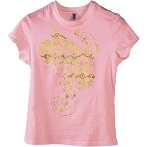  Fly Racing Womens Power Flower T Shirt   2X Large/Pink 