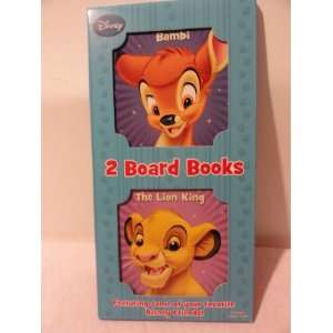  2 Board Books   Bambi and The Lion King 