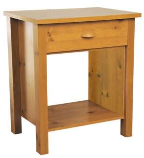 Pine1 Drawer Bedside Night Stand/Table Nightstand  