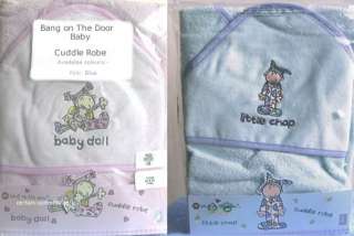 Bang On The Door Baby Girl Towel Wrap CUDDLE ROBE Pink  
