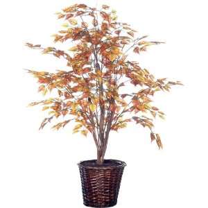    4 Potted Artificial Golden Autumn Birch Tree