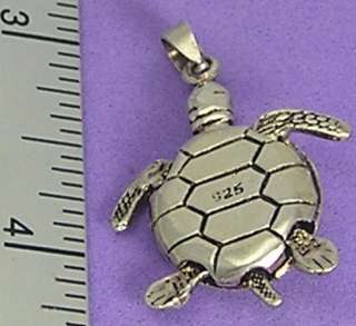 P547 925 STERLING SILVER Movable Turtle Custom PENDANT  