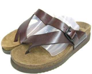Womens Mephisto Brown Helen Leather Adjustable Strap Sandals Size 7.5 