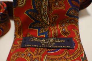 BROOKS BROTHERS TIE, superb quality red & blue paisley   must see 