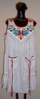 NWT Sacred Threads Cotton Embroidery Boho Hippie Dress  