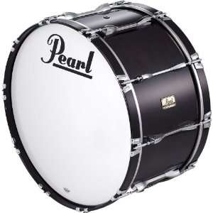 com Pearl 24x14 Championship Series Marching Bass Drum Midnight Black 