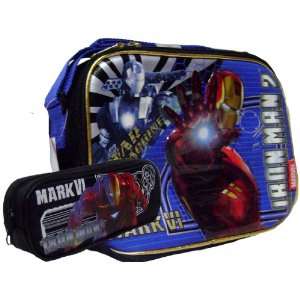    War Machine Iron Man Lunch Box Free Black Pencil Case Toys & Games