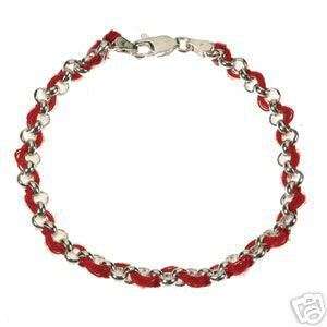 Kabbalah Red String Bracelet Beautiful Round Silver  