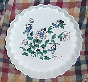 Artmark Ceramic Dogwood Pattern Pie/Tart Pan JAPAN  