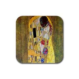  The Kiss 2 by Gustav Klimt Square Coasters   Set of 4 