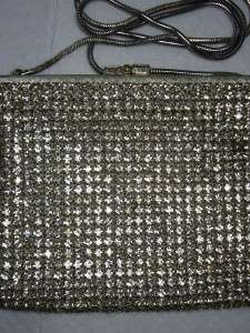 Vntg ROSENFELD Prong Set Rhinestone Clutch Handbag Evening Bag~Made in 