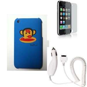   Case Back Cover+ Screen Protector + Car Charger for iPhone 3G / 3GS
