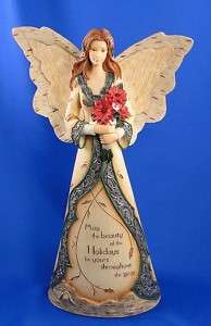 Elements ANGEL with Poinsettias BEAUTY OF THE HOLIDAYS  