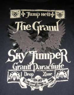   Grand Sky Jumper Parachute Drop Zone Dark Brown T Shirt XXL  
